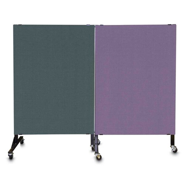Enclosed Corkboard, 1 Door, 72"x48", 4" Fra, UV3426-BLACK-AMETHY